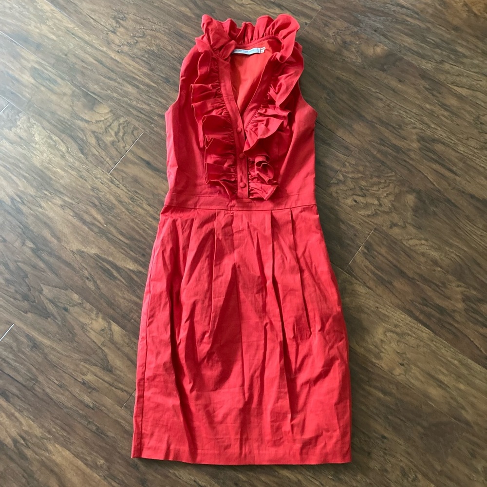 Andrew Marc Red Tuxedo Dress Size 2